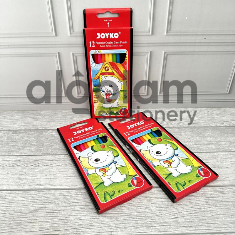 AlQolam SATU SET ( 12 WARNA ) Pensil Warna 12 Warna Panjang Joyko CP-12PB