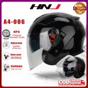 Hnj A4-006 Dual Visor Half Face Motorcycle Helmet