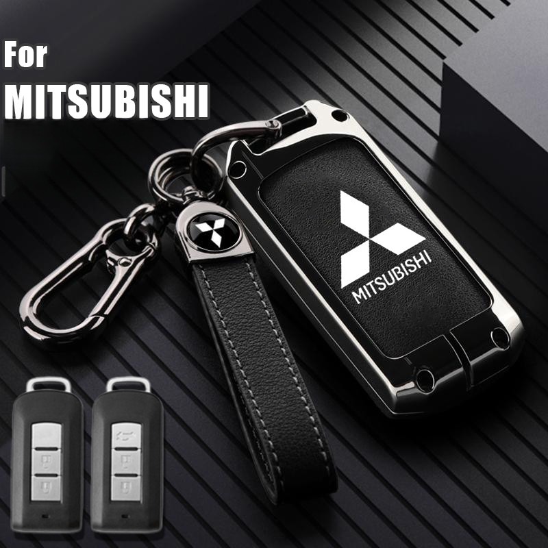 Leather Car Key Case Full Cover Protection Shell Bag For Mitsubishi ASX LANCER Pajero Sport Outlander Eclipse Xpander Cross Montero Keys Full Cover Bag Accessories ราคา 272 บาท*ส่งฟรี