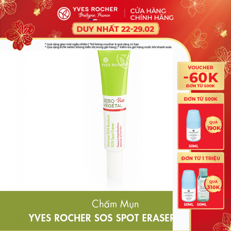 Chấm mụn yves rocher sos spot eraser 10ml