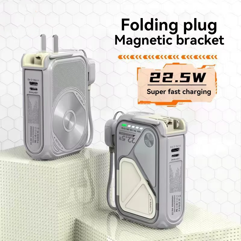 Zeallion MagSafe không dây 20000mAh sạc dự phòng dung tích lớn sạc nhanh Phích Cắm Điện xoay chiều b