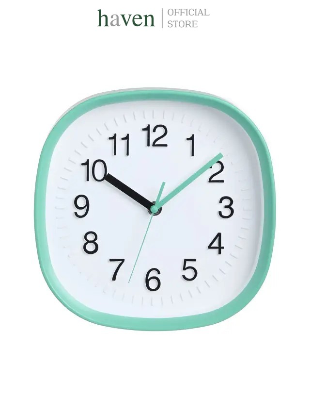 Haven Wall Clock, Square Shape, Pl Size 10 Inches, Simple Design, Easy to Use. ราคา 195 บาท*ส่งฟรี