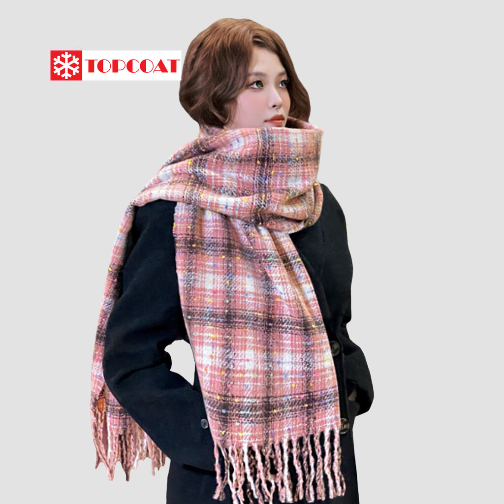 TOPCOAT ผ้าพันคอกันหนาว ผ้านิ่ม น้ำหนักเบา ใส่สบาย ใส่ได้หลายโอกาส ผืนใหญ่ (1 ผืน) Freesize ราคา 490 บาท*ส่งฟรี