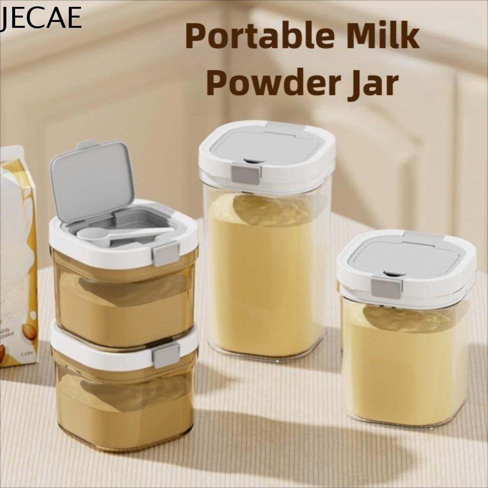 JECAE Có thể tái sử dụng Hũ sữa bột Có thể xếp chồng lên nhau Chống tia cực tím Hộp kín đựng thực phẩm chống ẩm Cấp thực phẩm Lon cà phê Trang chủ