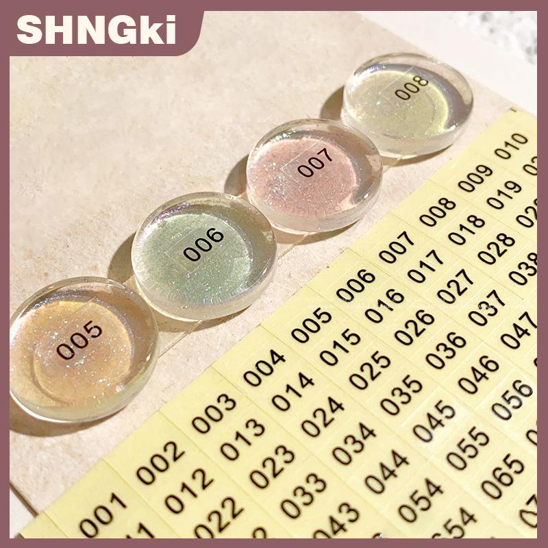 SHNGki 1 4 tờ không thấm nước Laser số nhãn dán cho Diy Craft tự dính sơn móng tay Son môi màu số thẻ Sticker