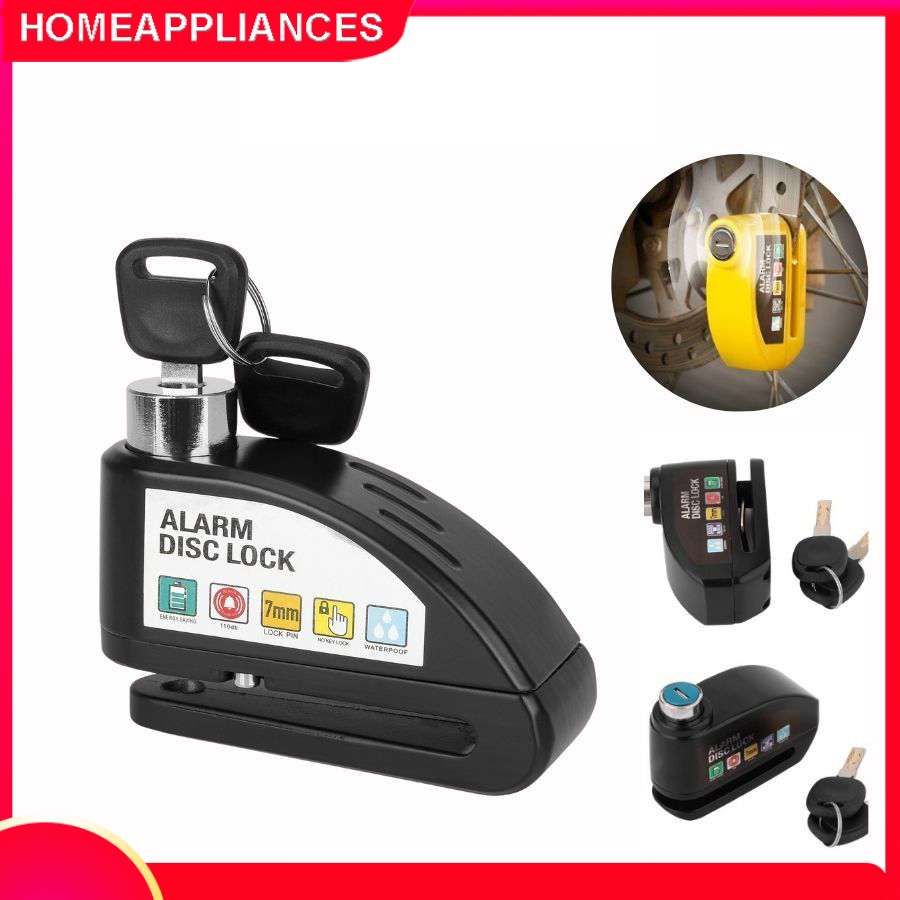Ổ Khoá Phanh Đĩa Xe Máy Báo Động Có Còi Hú Chống Trộm Alarm Disc Lock Chống Nước An Toán Chắc Chắn