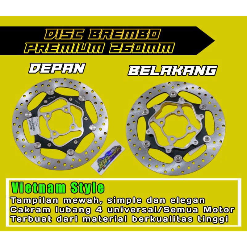 Disc Brembo Premium 260 mm Made In Original Vietnam Harga 999,999 rupiah*Gratis Ongkir
