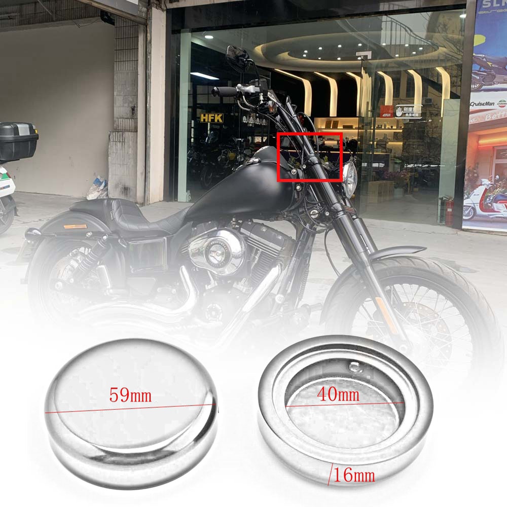 Chrome Black Motorcycle Upper Fork Stem Center Cover For Harley Sportster