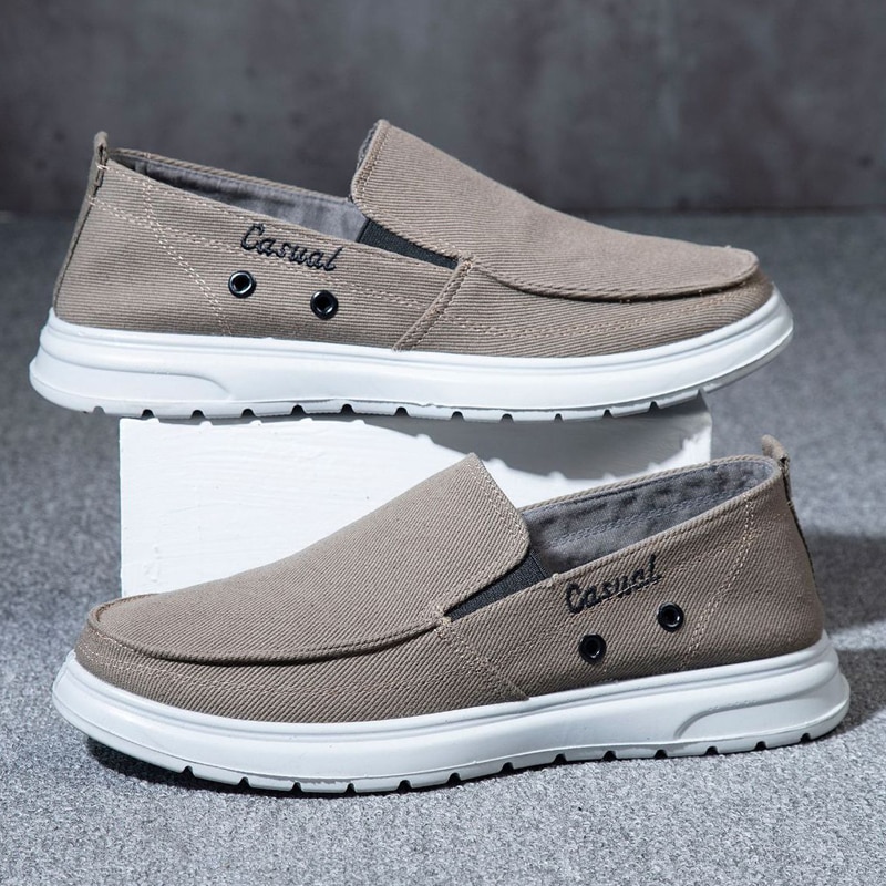 Men's Fashion Casual Shoes Trend Canvas Shoes Cover Foot Men Flat Shoes Lightweight Soft Walking Sneakers 2022 New Spring Autumn