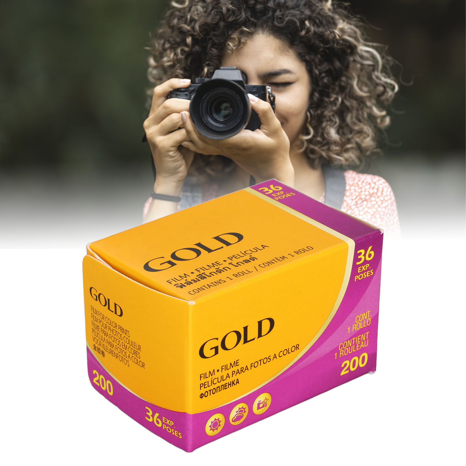 Vàng 200 phim âm bản 35mm phim độ phân giải cao tốc độ thấp hiệu suất ổn định 36 phơi sáng cho Phụ Kiện máy ảnh