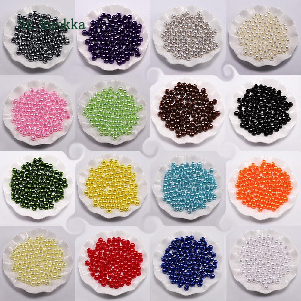 100Pcs 9x6mm Solid Color Acrylic Flat Round Beads Big Hole Spacer Beads For  Jewelry Making DIY Bracelet Necklace Handicrafts