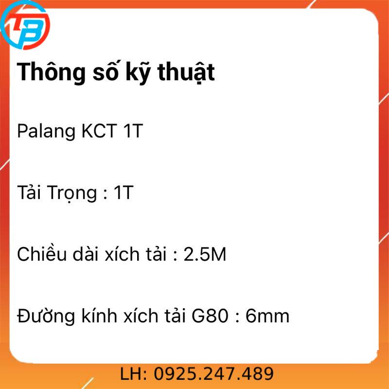 Palang Xích Kéo Tay HSZ 500kg - 1 Tấn cáp thép Thái Bình Vina