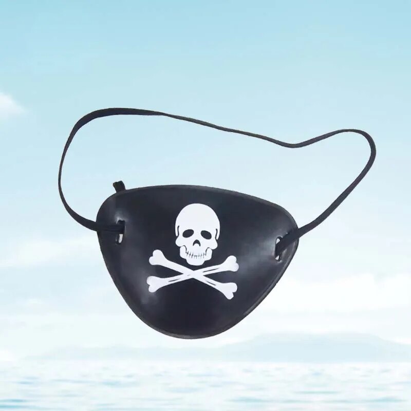 4pcs Stretchy Eye Patch Single-eye Pirate Patch with Adjustable Elastic  Strap for Adults and Kids 