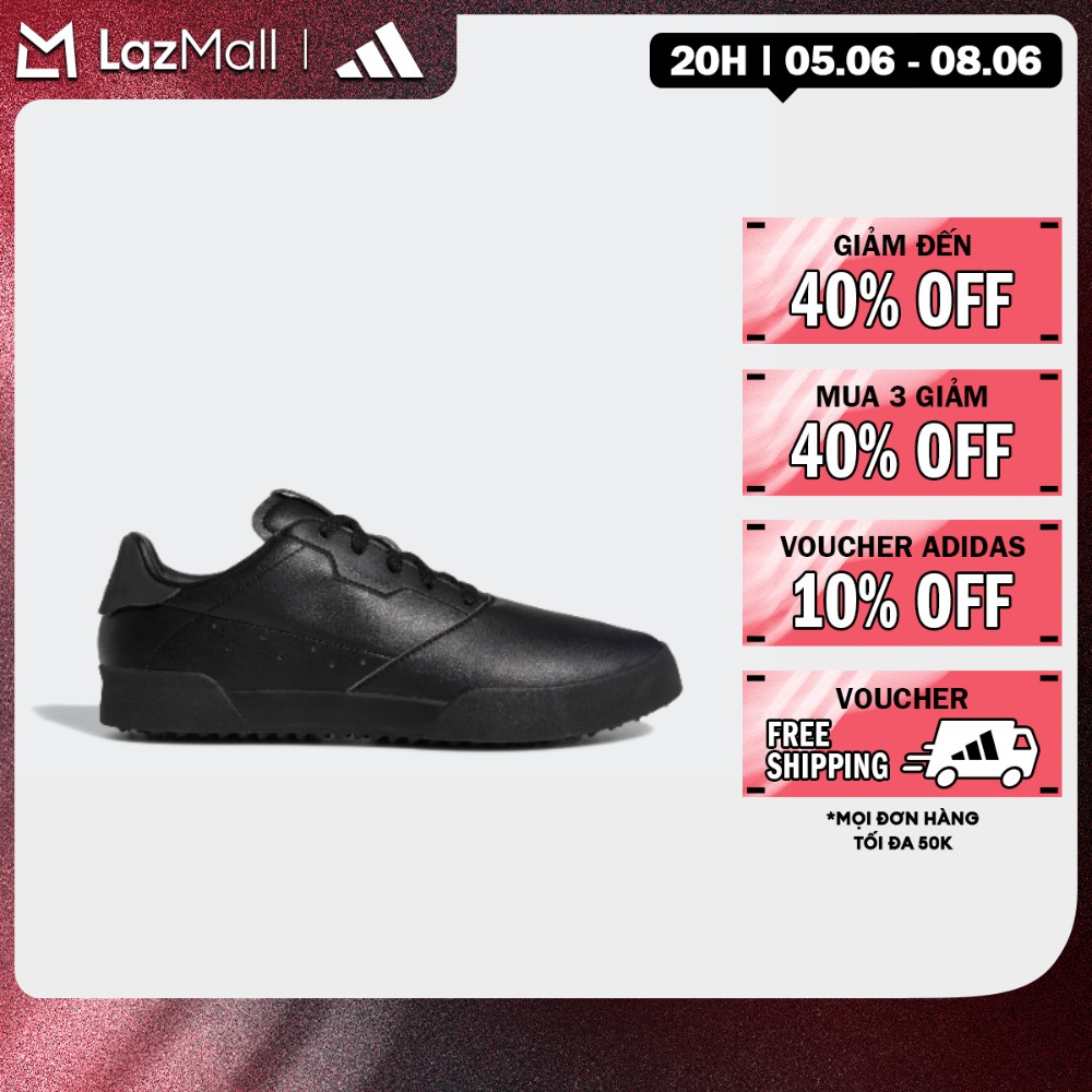[6-8.6-MUA 3 GIẢM 30%+VOUCHER 5%] adidas Đánh gôn Giày Golf Retro Green Adicross Nam Đen GY4546