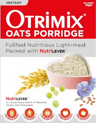 Award Winning Otrimix Instant/Quickcook Oats Porridge | Organic Ingredients | Power Breakfast | Lower GI Meal | No Added Sugar (1 Sachet Each Type)