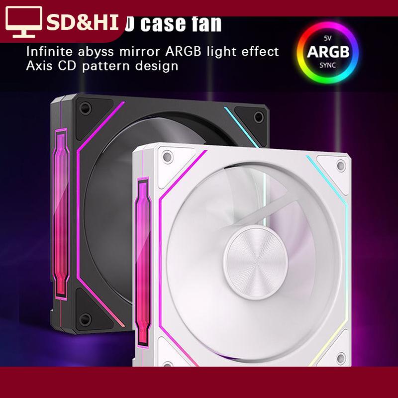 SD&HI พัดลมระบายความร้อนคอมพิวเตอร์4ขา12cm, พัดลมระบายความร้อนคอมพิวเตอร์เงียบ12V 8001600RPM ปริมาณอากาศขนาดใหญ่สำหรับการตั้งค่าการเล่นเกม ราคา 137 บาท*ส่งฟรี
