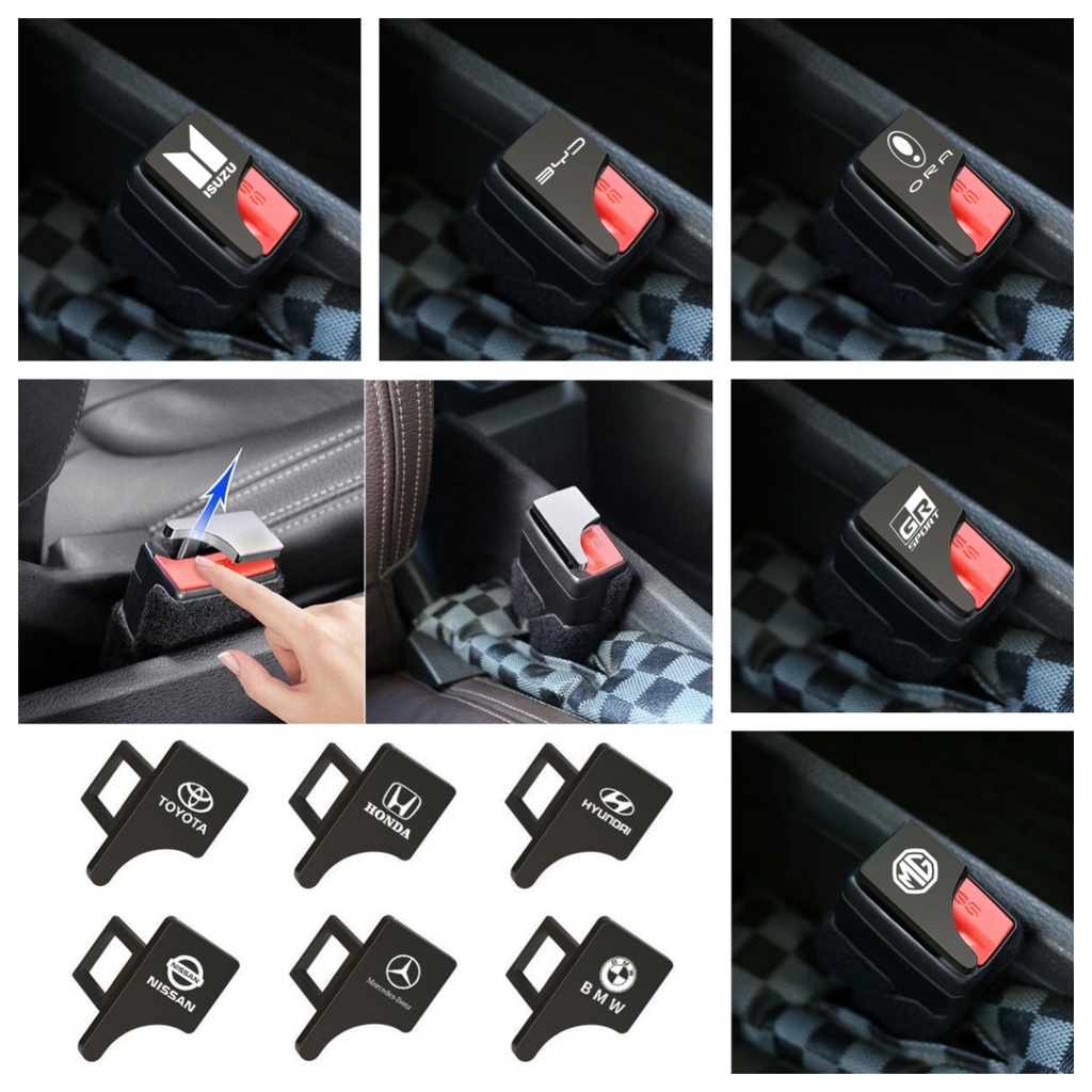 1Pcs Car Safety Seat Belt Safety Belt Buckle Alarm Canceler Stop for Mg Toyota Nissan Honda Tesla Byd ราคา 20 บาท*ส่งฟรี