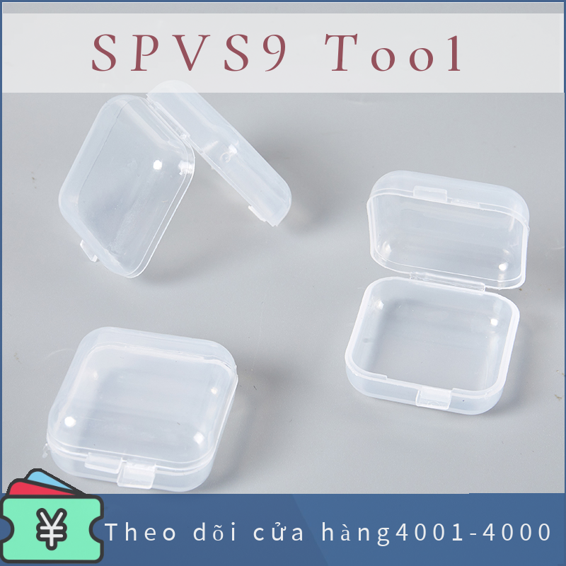 SPVS9 Tool 10 cái hộp nhựa nhỏ Hộp đựng trang sức trong suốt hộp hoàn thiện nhẫn hoa tai hộp đựng đồ nhỏ