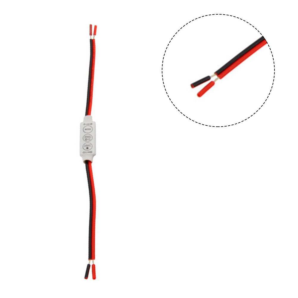 【Rockhouse】 Bộ Điều khiển nội tuyến lowprofile mờ cho dải đèn LED 8 mức độ sáng [Sản phẩm Mới]