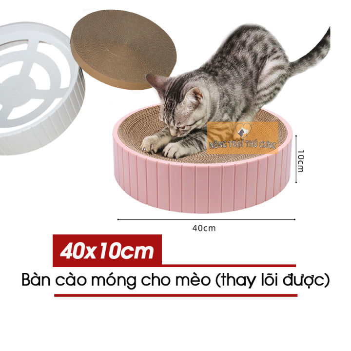 Bàn Cào Móng Cho Mèo Thay Lõi Được 37cm - NôngTrạiThúCưng.com