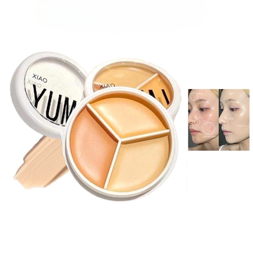 Kem Che Khuyết Điểm 3 Màu Xiao Yumi 15g Không Trôi, Che Phủ Tốt, Nâng Tone Da - H.E.E COSMETIC