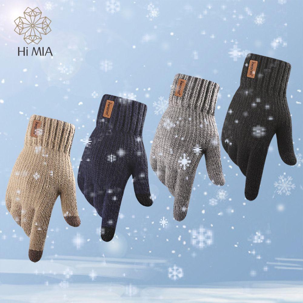 găng tay mùa đông găng tay chống nắng găng tay y2k bao tay len nữ Cha Món Quà Ấm Chống Mồ Hôi Đầy đủ Ngón Tay Tay Bảo Vệ Alpaca Lông Cừu Người đàn ông Dệt Kim Găng Tay Găng Tay Màn Hình cảm ứng Găng Tay Găng Tay Thời trang Nam Găng