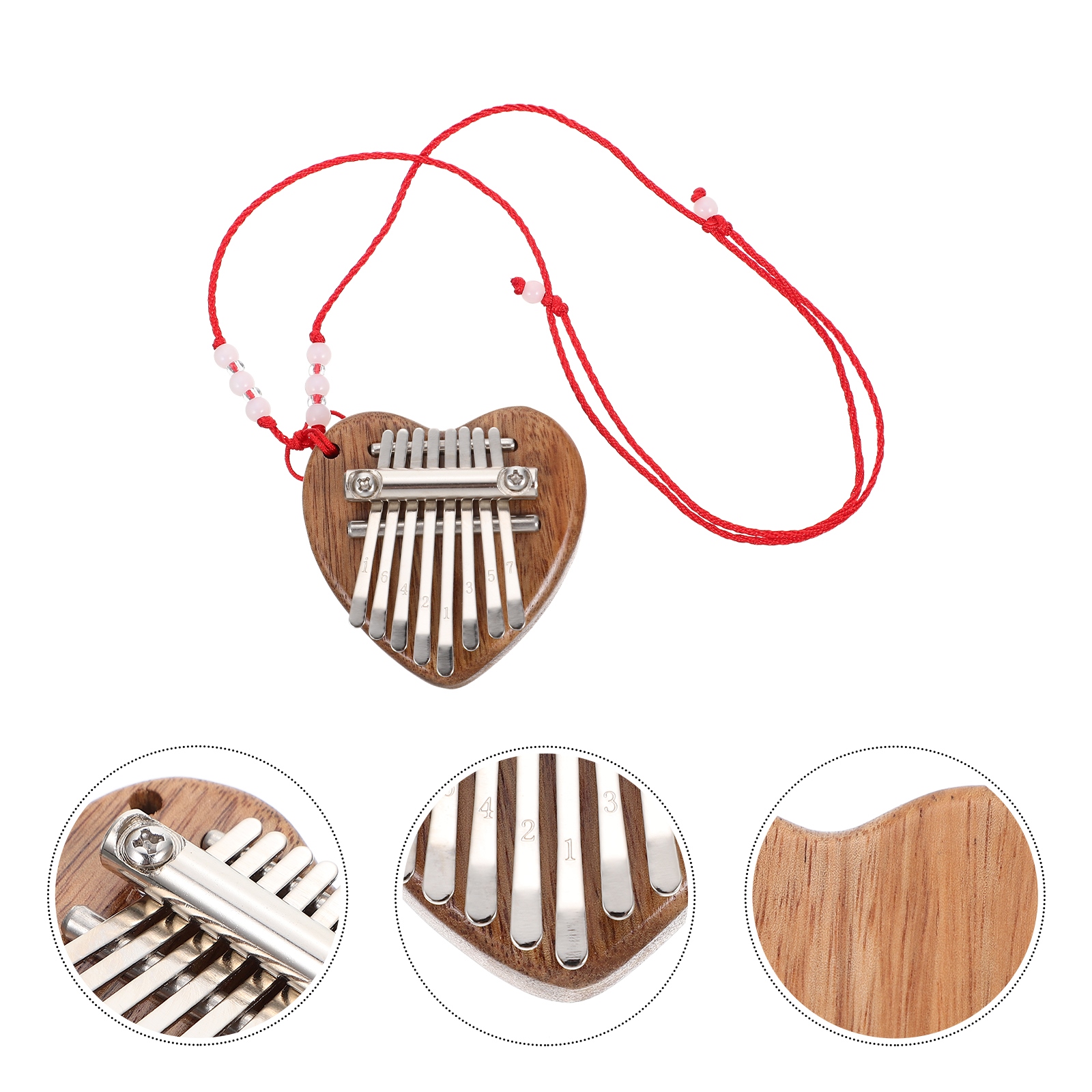 【YF】 Thumb Kalimba Pianos Instrument Small Keychain Mini Portable Finger Beginners