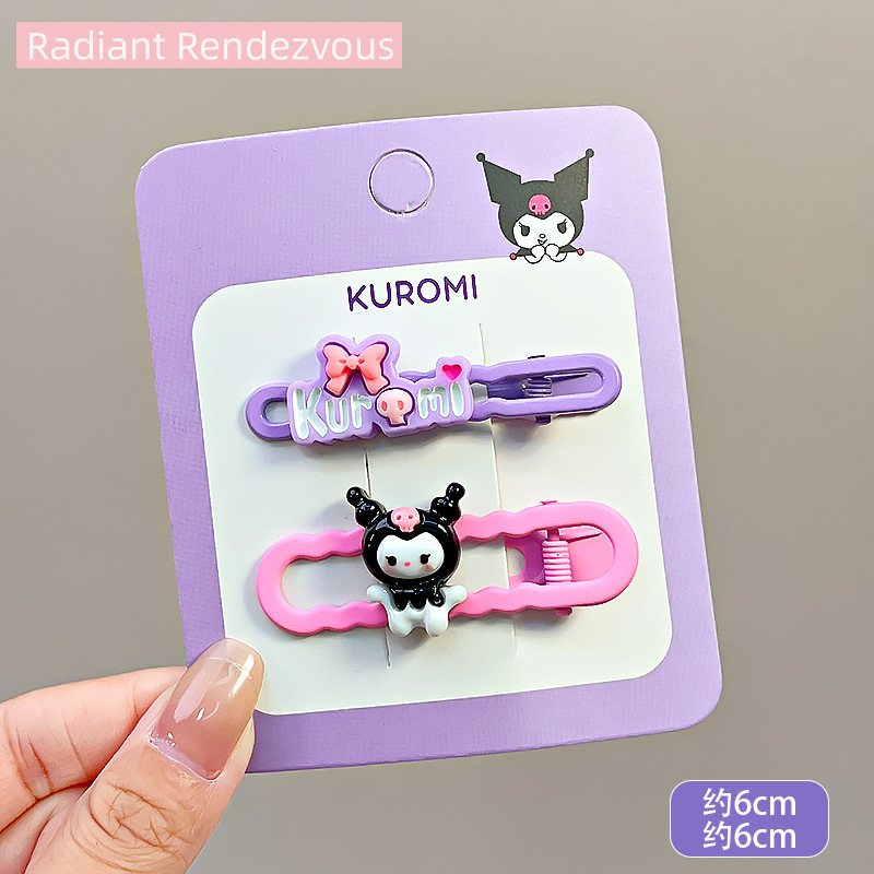 Captivating Curiosities Purple Coulomi series hairpins, Korean cute cartoon side clips, girly bangs clips, super cute sweet duck clips ราคา  36 บาท*ส่งฟรี