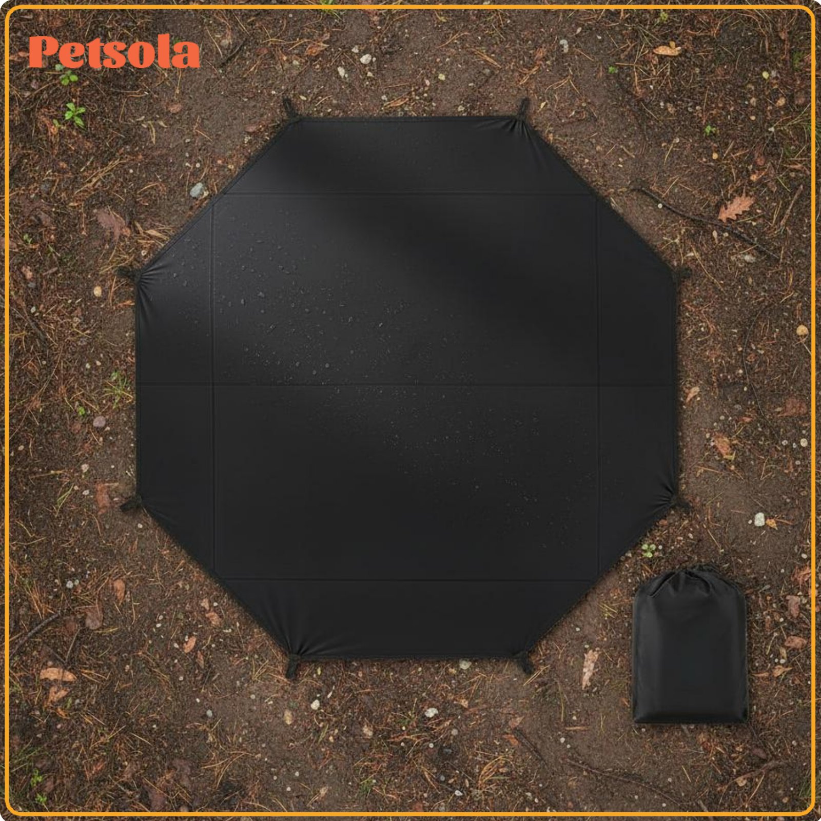 petsola Wear-Resistant Pyramid Tent Footprint Foldable Heavy Duty Oxford Ground Mat Portable Under Tent Mat Multi-Purpose for Picnic, Hiking, Beach ราคา 3,336 บาท*ส่งฟรี