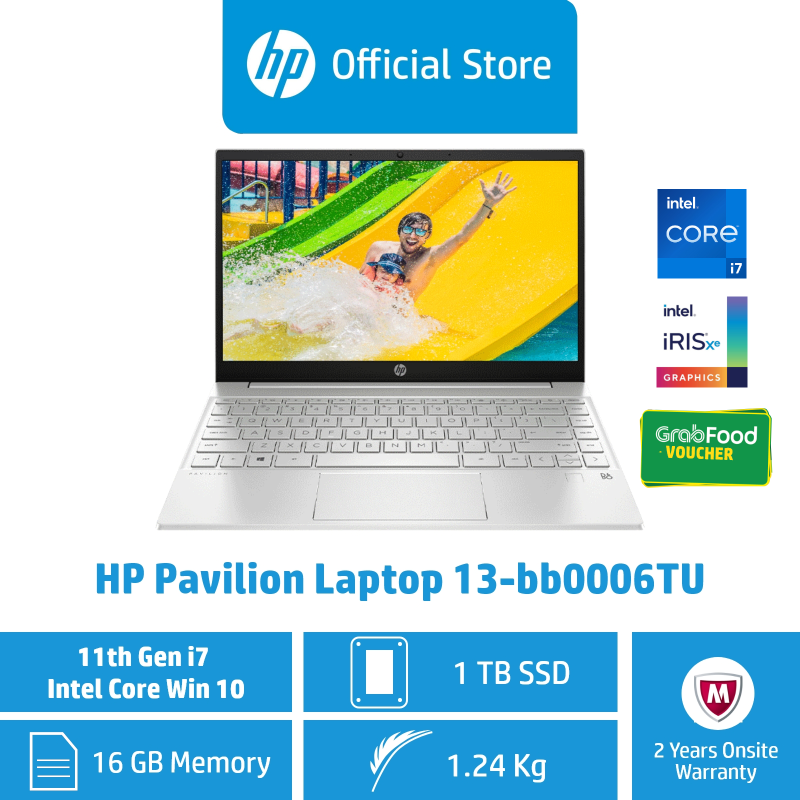 HP Pavilion Laptop 13-bb0006TU / Intel® Core™ i7-1165G7 / 16GB RAM / 1TB SSD / Win 10 / Light, Thin & Portable / 11th Gen Intel® Core™ i7 Processor / First 2 Years ADP Coverage