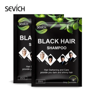 SEVICH 5PCS Hair Dye Shampoo Black Hair Shampoo