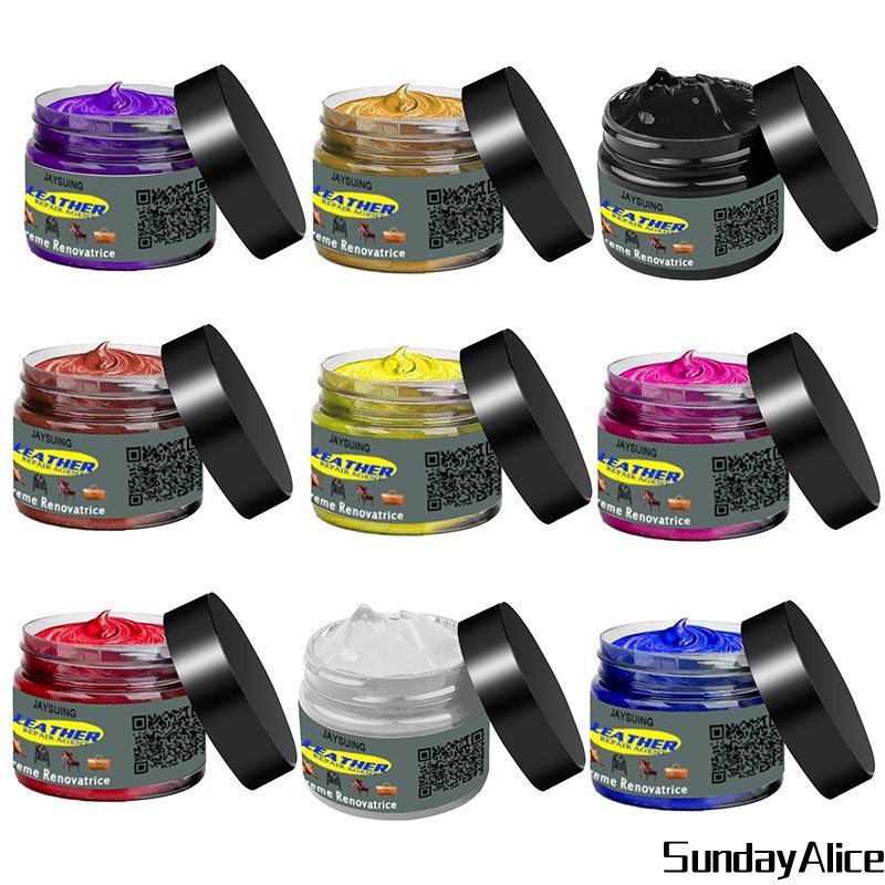 Sunday Alice Car Care Liquid Leather Repair Gel Complementary Color Paste Car Seat Sofa Scratch Cracks Paint Care 50ml