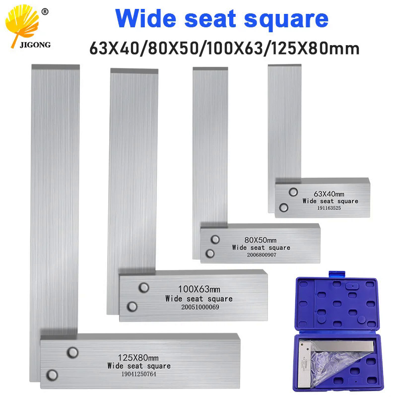 Vuông 90 Độ vuông hình chữ L Cai Trị với mặt đất ghế chính xác cứng thép góc Cai Trị 63x10 80x50 100x60 125x80mm