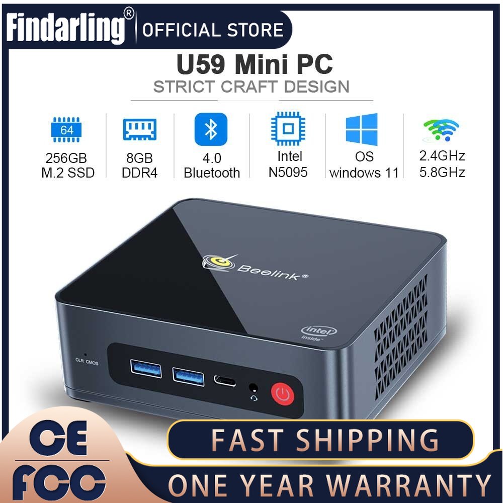 Beelink U59 Mini PC N5095 8GB/16GB DDR4 256GB/512GB SSD Windows 10 4K HDMI 2.0 WIN11 Computador U55 Atualizado ราคา  6,907 บาท*ส่งฟรี