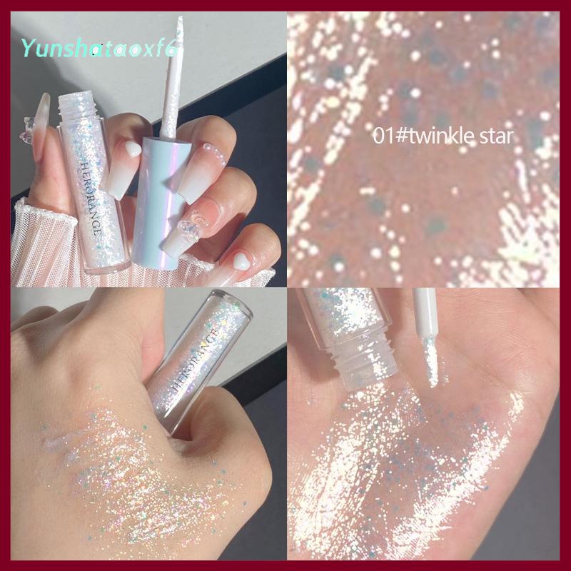 yunshataoxf Herorange long lanh Highlighter lỏng bóng mắt Bút kẻ mắt bền không thấm nước ánh sáng lung linh và tỏa sáng mắt tằm Bút Chì Công cụ làm đẹp - 2