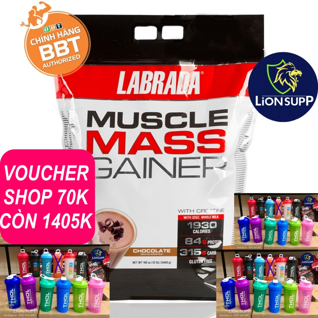 LABRADA MUSCLE M GAINER (5.44Kg) DATE MỚI 2025 SỮA TĂNG CÂN TĂNG CƠ CHÍNH HÃNG BBT