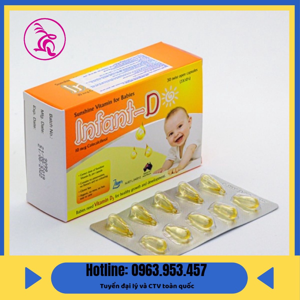 [SHOP MỚI - HÀNG CHÍNH HÃNG] Viên uống tăng đề kháng chắc răng khoẻ xương INFANT D nhập khẩu từ Úc tốt cho sức khỏe - Helen shop