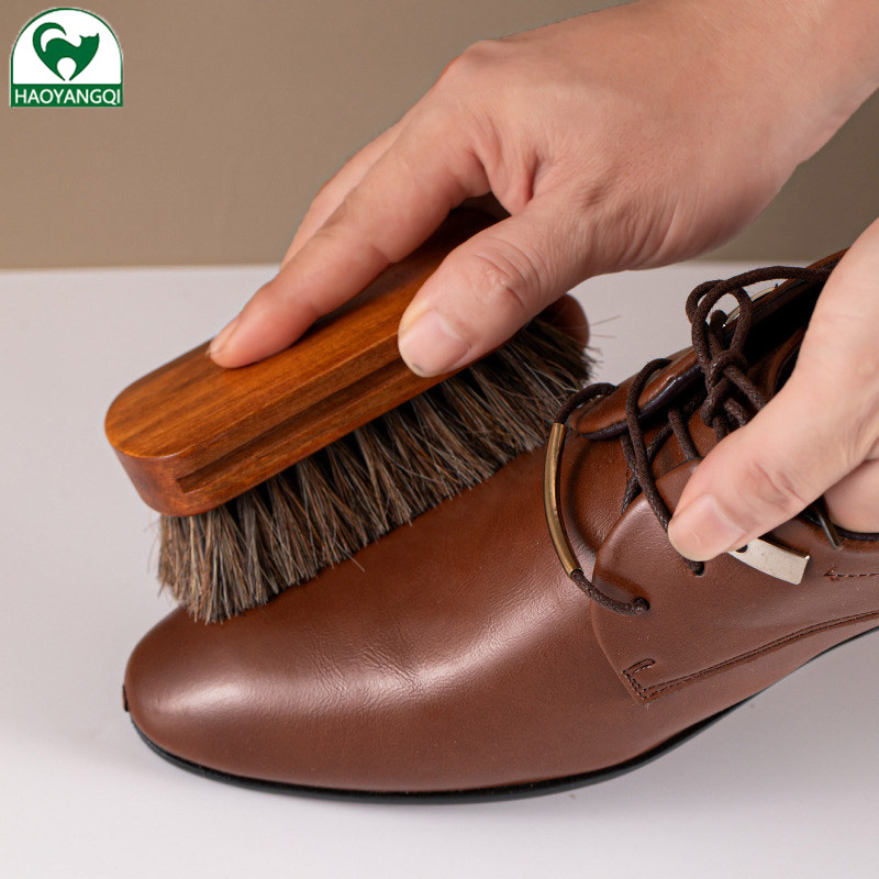 Bàn chải da bàn chải đánh giày Bàn chải tóc ngựa nhỏ lông mềm bàn chải đánh giày không làm hỏng giày da dụng cụ chăm sóc bàn chải đặc biệt cho giày da và túi sofa
