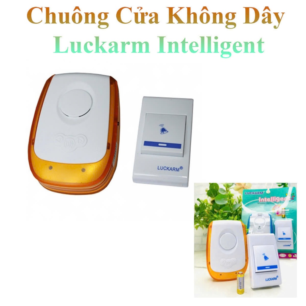 Chuông Cửa Không Dây Luckarm Intelligent Tặng Kèm 1 Pin 12V