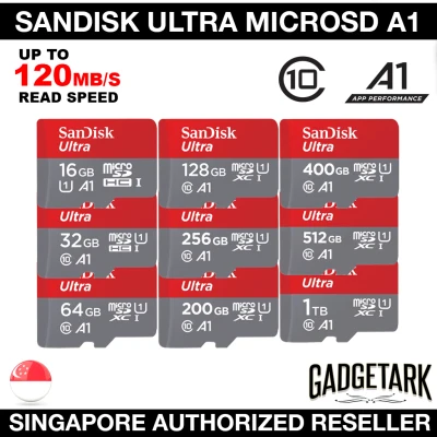 SanDisk Ultra 16GB 32GB 64GB 128GB 200GB 256GB 400GB 512GB 1TB microSD micro SD USH-1 98-120mb/s A1