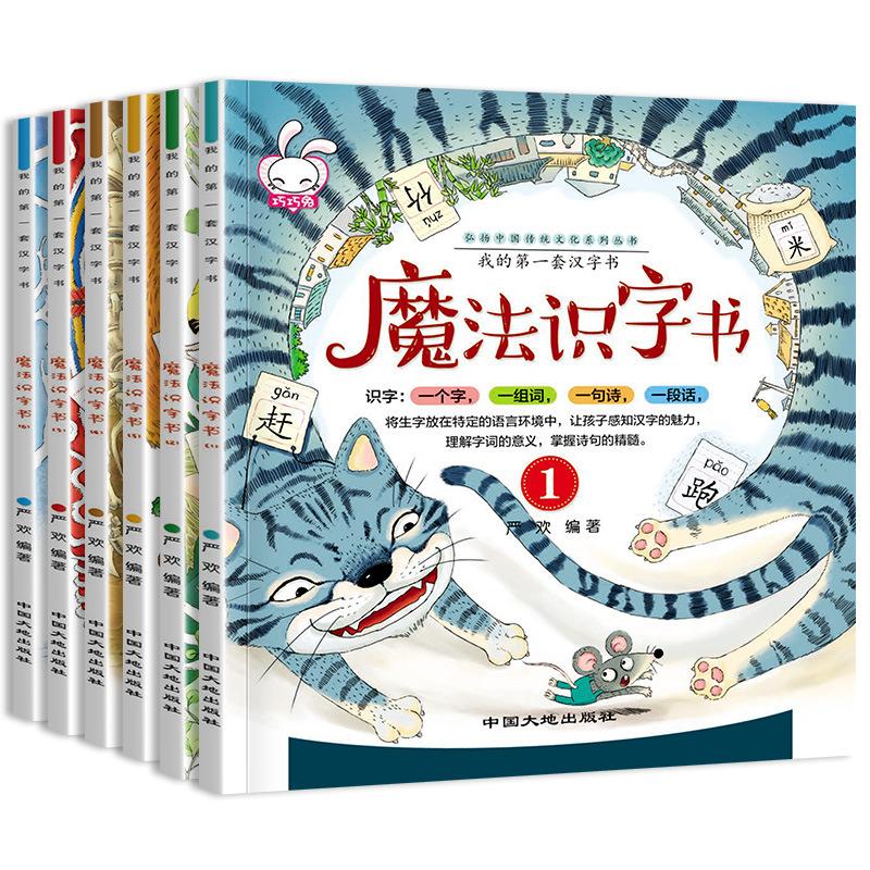 Magic Leanring to read 魔法识字书6册 宝宝早教认字卡片3-4-5-6岁学前幼儿阅读与识字书