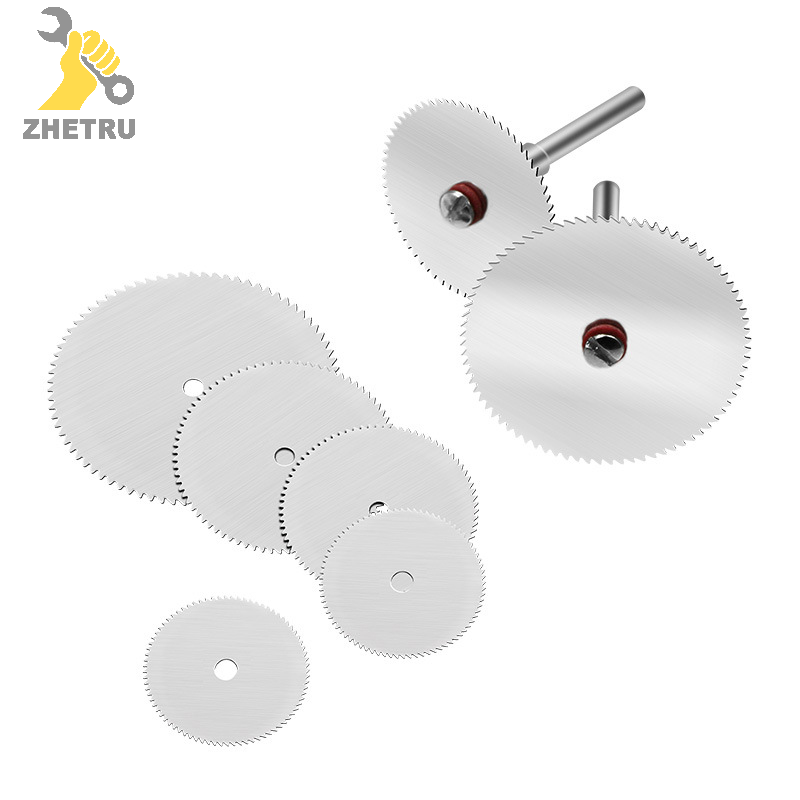 【Zhetru】Flash Sale Bộ 6 lưỡi cưa tròn mini dụng cụ quay đĩa cắt gỗ thép không gỉ