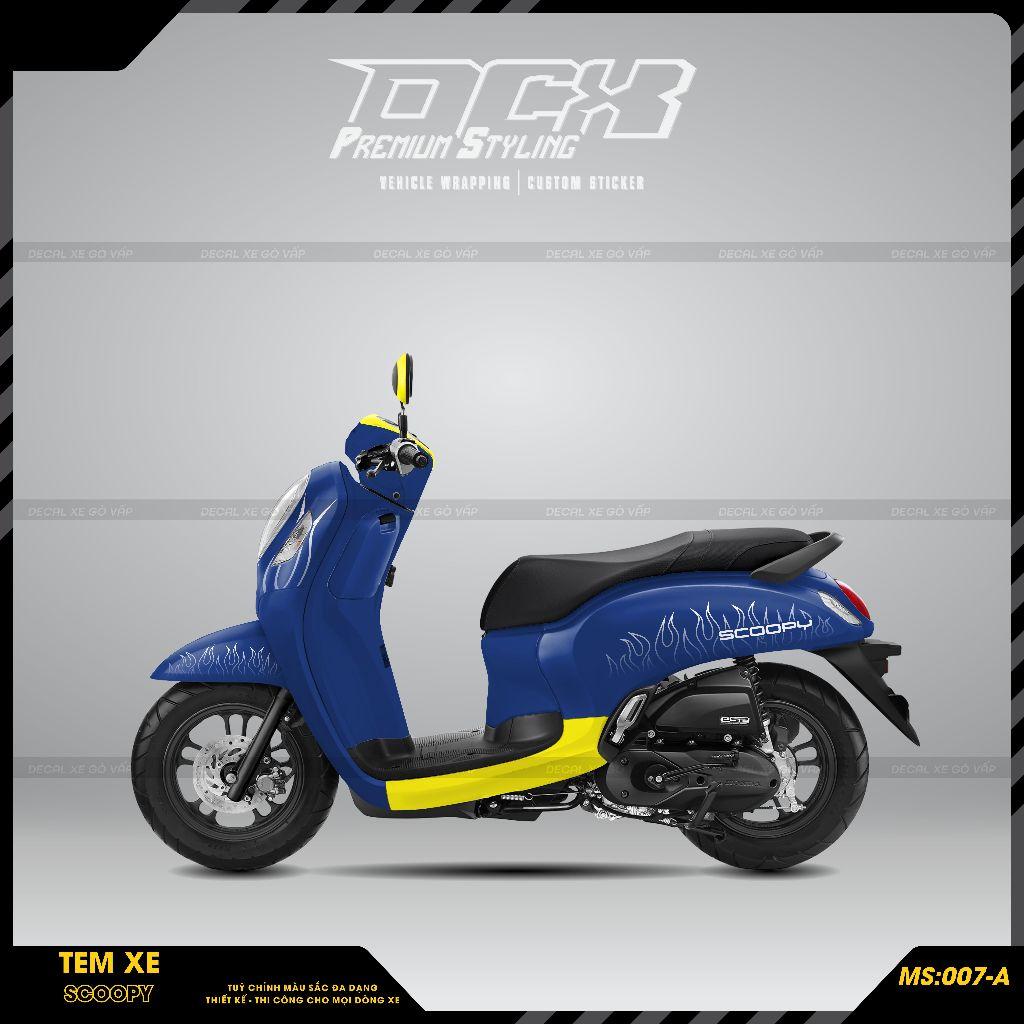 Mẫu tem lửa dán xe scoopy 2021 - 2023 |chất liệu decal cao cấp chống nước, bền màu, cắt sẵn dễ dán|scoopy-07