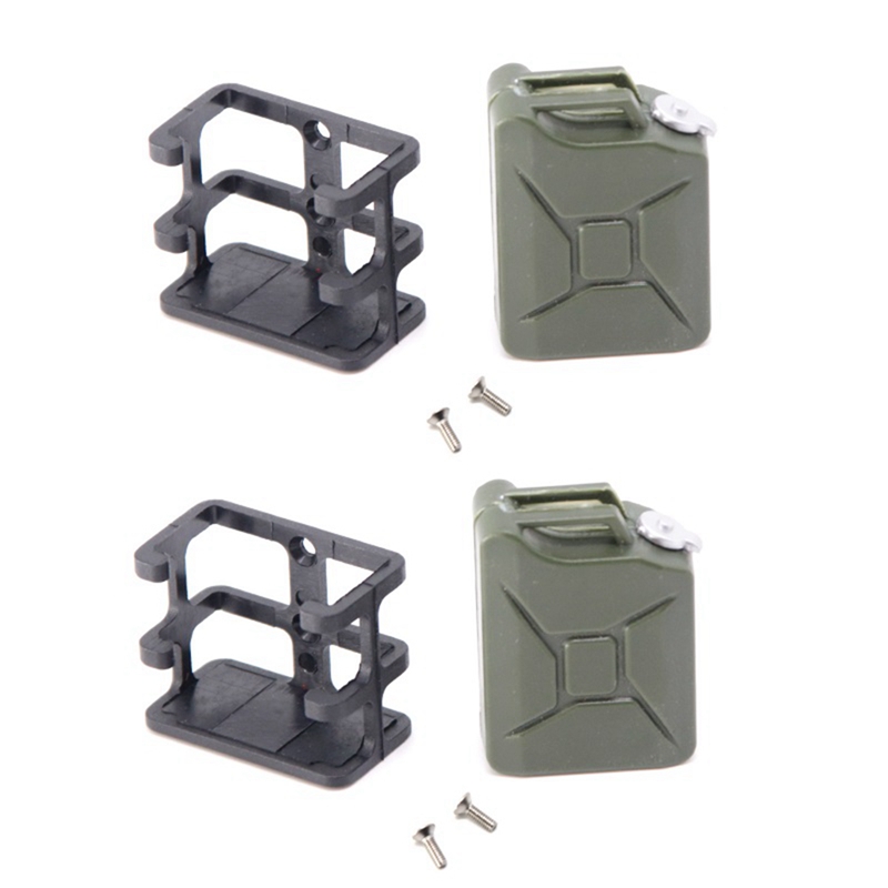 (TVDB) 2Pcs Simulation Oil Box Fuel Tank for 1/10 RC Crawler Car Axial SCX10 Trx4 D90 Decoration Upgrade Parts - 2