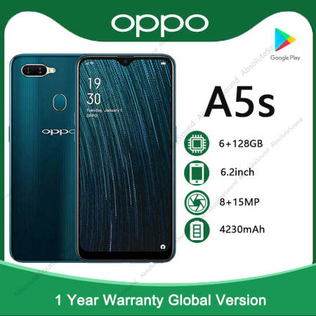 Oppo A5S Smartphone - 6GB RAM, 128GB ROM, Fingerprint Unlock