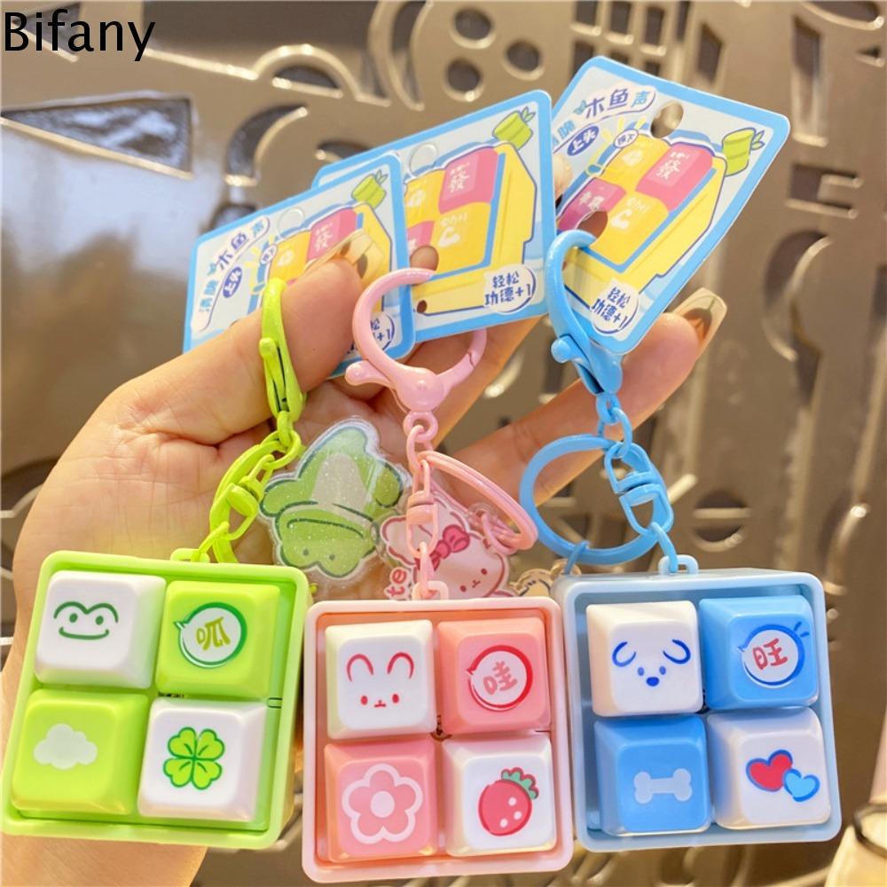 BIFANY Động vật Móc Khóa Bàn Phím hình cá bằng gỗ Dạ Quang Điện tử Móc Khóa Bàn phím cơ Đồ chơi giải trí Máy kiểm tra trục Móc chìa khóa nút ngón tay Đồ chơi ngón tay