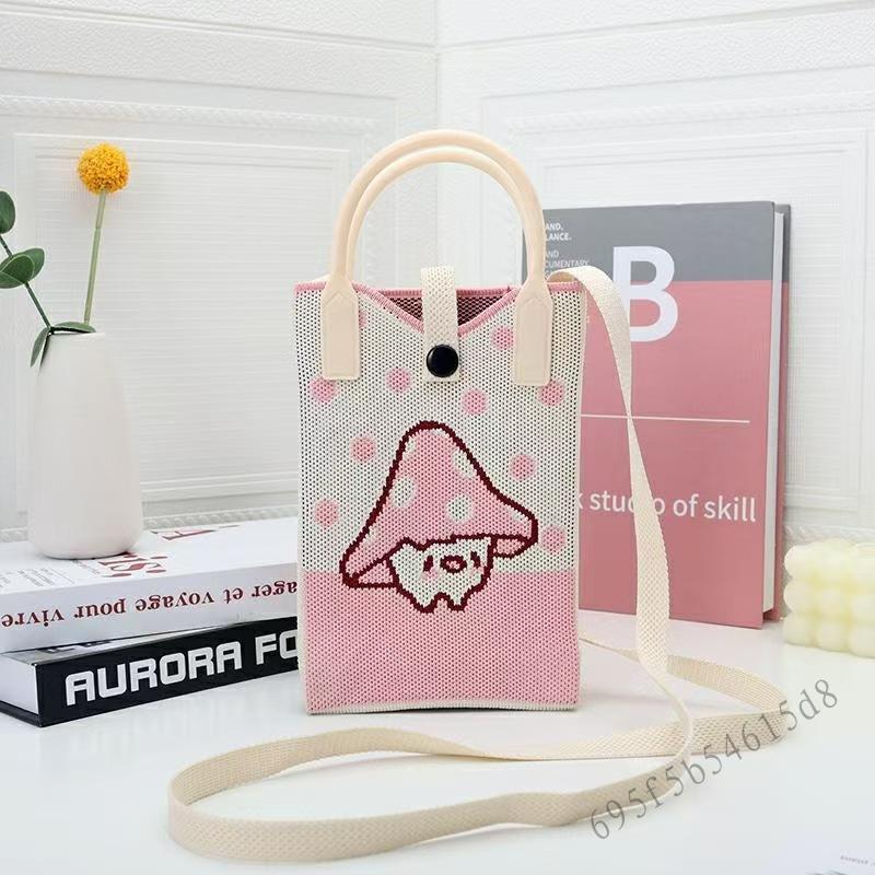 Túi đựng điện thoại dệt kim mini - Túi đeo chéo dễ thương cho nữ tái sử dụng - 3