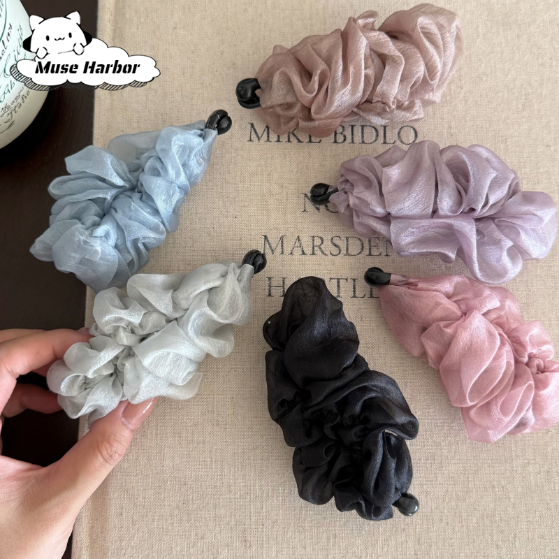 Muse Harbor คลิปผมชีฟองรุ่นพิเศษสำหรับมัดผมสูง สไตล์เรียบหรูและไม่หลุดร่วง ราคา 36 บาท*ส่งฟรี