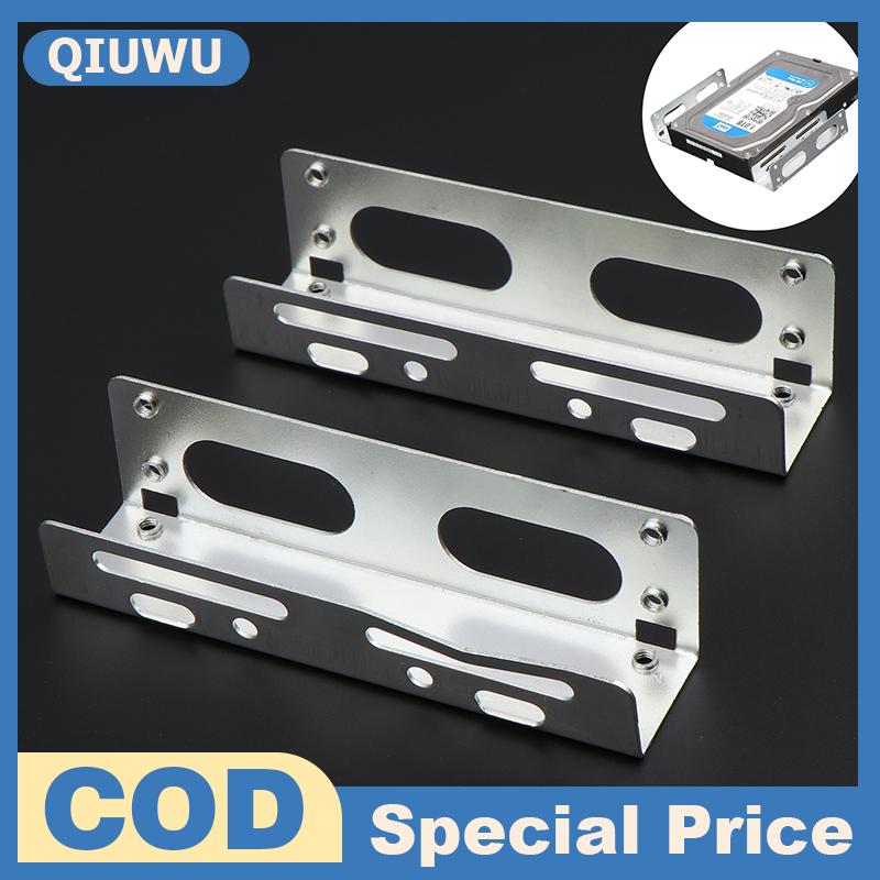QIUWU 2 cái giá đỡ mở rộng ổ đĩa quang 3.5 sang 5.25 Giá Đỡ Ổ đĩa cứng Giá Đỡ Ổ đĩa Caddy cho giá đỡ Ổ cứng Máy tính để bàn SSD M.2 HDD