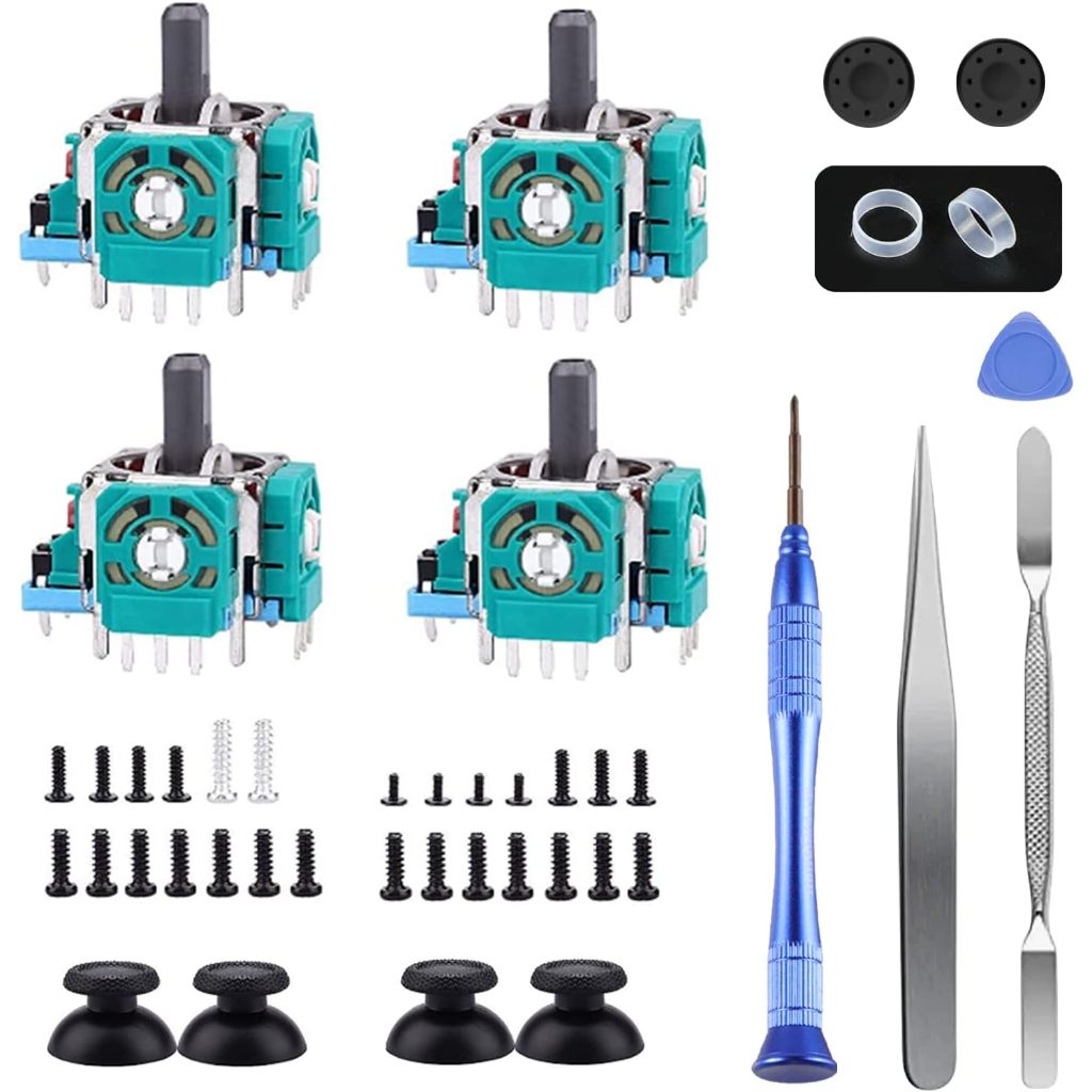 Joysticks Replacement for PS5 Controller, 3D Joystick Module Parts For Playstation 5 DualSense 51 PCS Controller parts 4 Joystick, Thumbstick, 10 Protective Ring and More ราคา  283 บาท*ส่งฟรี